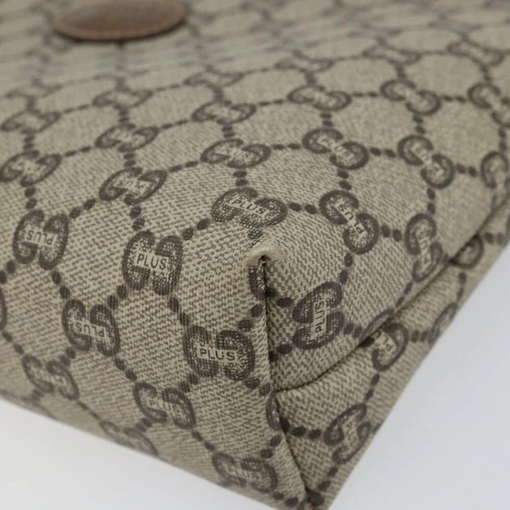 GUCCI GG Plus Supreme Clutch Bag PVC Beige Auth 156830 - Picture 8 of 16